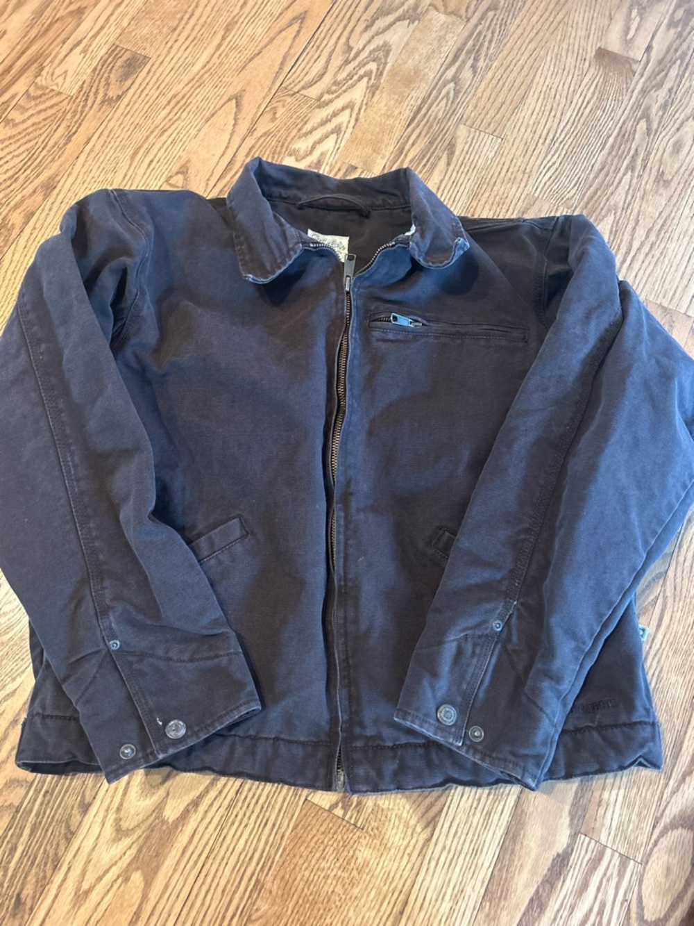 Ripton Dark Navy Zip-Front Workwear Jacket